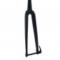FOURCHE ROUTE 700C CARBONE 3K DROITE PIVOT CARBONE CONIQUE LISSE 1"1-2 EN BAS et 1"1-8-28,6 EXTERIEUR, POUR FREIN A DISQUE ET