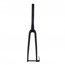 FOURCHE ROUTE 700C CARBONE 3K DROITE PIVOT CARBONE CONIQUE LISSE 1"1-2 EN BAS et 1"1-8-28,6 EXTERIEUR, POUR FREIN A DISQUE ET