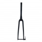 FOURCHE ROUTE 700C CARBONE 3K DROITE PIVOT CARBONE CONIQUE LISSE 1"1-2 EN BAS et 1"1-8-28,6 EXTERIEUR, POUR FREIN A DISQUE ET