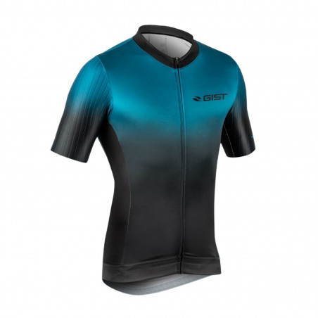 MAILLOT GIST HOMME MANCHES COURTES DIAMOND ZIP TOTAL NOIR-BLEU OTTANIO  XL     -5341 - 8013271319209