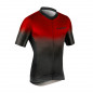 MAILLOT GIST HOMME MANCHES COURTES DIAMOND ZIP TOTAL NOIR-ROUGE   M     -5341 - 8013271319087