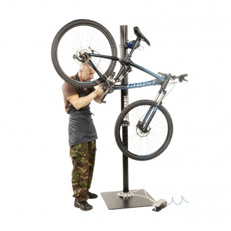 PIED D'ATELIER DE REPARATION VELO PROFESSIONNEL LEVAGE PNEUMATIQUE  -BICISUPPORT-