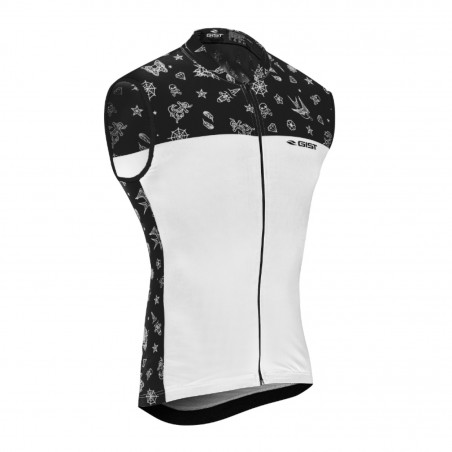 MAILLOT GIST CLIMBER TATOO ETE SANS MANCHES BLANC-NOIR  L     -5355 - 8013271329017