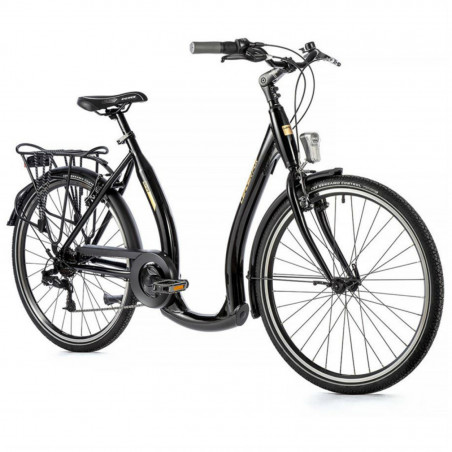 VELO MUSCULAIRE CITY BIKE 26 LEADER FOX EMA 2023 FEMME NOIR 7V CADRE ALU 17 POUCES (TAILLE ADULTE 165 à 173 cm) - 8592826033802