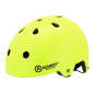 CASQUE VELO ADULTE AUVRAY URBAN JAUNE FLUO AVEC ECLAIRAGE INTEGRE SUR MOLETTE REGLABLE TAILLE 54-58