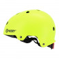 CASQUE VELO ADULTE AUVRAY URBAN JAUNE FLUO AVEC ECLAIRAGE INTEGRE SUR MOLETTE REGLABLE TAILLE 54-58