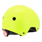 CASQUE VELO ADULTE AUVRAY URBAN JAUNE FLUO AVEC ECLAIRAGE INTEGRE SUR MOLETTE REGLABLE TAILLE 54-58