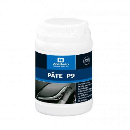 PATE DE POLISSAGE P9 CARROSSERIE ABEL AUTO 300gr ABRASIVITE 40, BRILLANCE 60 (MARQUE FRANCAISE)  -GAMME PROFESSIONNELLE-