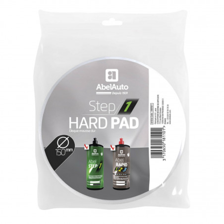 DISQUE DE POLISSAGE LUSTRAGE EN MOUSSE STEP 1 HARD ABEL AUTO 150 mm (MARQUE FRANCAISE)  -GAMME PROFESSIONNELLE-