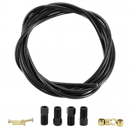 DURITE POUR FREIN A DISQUE TYPE SHIMANO BH59 NOIR - AVEC 4 RACCORDS OLIVES ET PINS POUR GAINE HYDRAULIQUE DEORE-ALIVIO-ALTUS