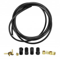 DURITE POUR FREIN A DISQUE TYPE TEKTRO NOIR - AVEC 4 RACCORDS OLIVES ET PINS POUR GAINE HYDRAULIQUE DEORE-ALIVIO-ALTUS