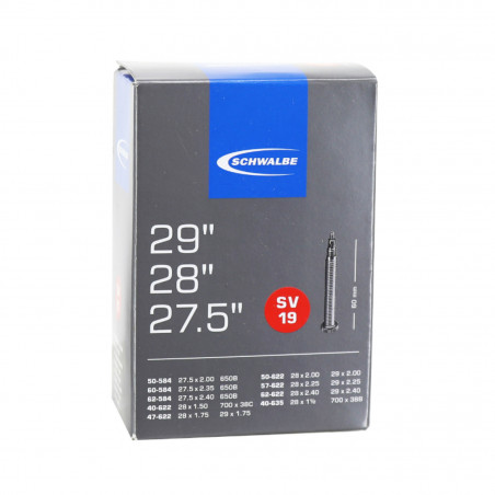 CHAMBRE A AIR VELO SCHWALBE SV19 27,5 - 29 x 1,6 - 2,4 VP - 4026495920506