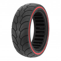 PNEU TROTTINETTE  8.5 X 2.50 NOIR LISERET ROUGE - PNEU PLEIN (POUR DUALTRON ET AUTRES)