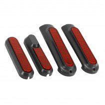 CACHE VIS DE ROUE ARRIERE POUR TROTTINETTE XIAOMI MI4 PRO NOIR (CATADIOPTRE ROUGE) (VENDU PAR 4)   -SELECTION P2R-