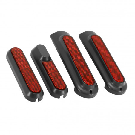 CACHE VIS DE ROUE ARRIERE POUR TROTTINETTE XIAOMI MI4 PRO NOIR (CATADIOPTRE ROUGE) (VENDU PAR 4)   -SELECTION P2R-