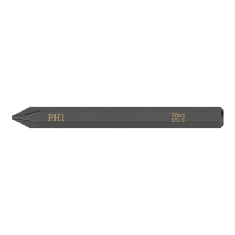 EMBOUTS-LAMES INTERCHANGEABLES DE TOURNEVIS A FRAPPER WERA 851 S 1-4 CRUCIFORME PHILLIPS PH1 L 70 mm  (VENDU A L'UNITE)) 