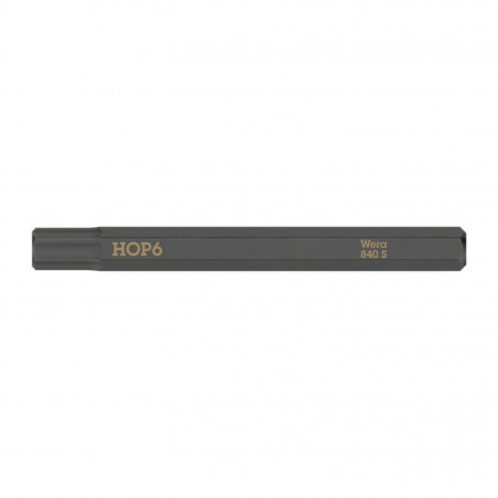 EMBOUTS-LAMES INTERCHANGEABLES DE TOURNEVIS A FRAPPER WERA 840 S 1-4 6 PANS-ALLEN 6 mm L 70 mm  (VENDU A L'UNITE))  -MARQUE