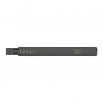 EMBOUTS-LAMES INTERCHANGEABLES DE TOURNEVIS A FRAPPER WERA 800 S 1-4 A FENTE-PLAT 1,0 x 5,5 mm L 70 mm  (VENDU A L'UNITE)) 