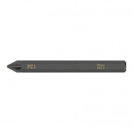 EMBOUTS-LAMES INTERCHANGEABLES DE TOURNEVIS A FRAPPER WERA 855 S 1-4 CRUCIFORME POZIDRIV PZ1 L 70 mm  (VENDU A L'UNITE)) 