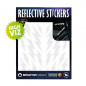 AUTOCOLLANT-STICKER REFLECHISSANT POUR VELO, CASQUE MODELE ECLAIR BLANC (PLANCHE)  -REFLECTIVE BERLIN-