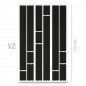 AUTOCOLLANT-STICKER REFLECHISSANT POUR RAYON DE VELO NOIR (SET DE 30)  -REFLECTIVE BERLIN-