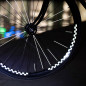 AUTOCOLLANT-STICKER REFLECHISSANT POUR ROUE DE VELO MODELE CHECKER BLANC (PLANCHE)  -REFLECTIVE BERLIN-