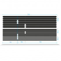 AUTOCOLLANT-STICKER REFLECHISSANT POUR CADRE MODELE BANDES UNIVERSELLES NOIR (BOITE)  -REFLECTIVE BERLIN-