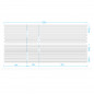 AUTOCOLLANT-STICKER REFLECHISSANT POUR CADRE MODELE BANDES UNIVERSELLES BLANC (BOITE)  -REFLECTIVE BERLIN-