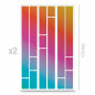 AUTOCOLLANT-STICKER REFLECHISSANT POUR RAYON DE VELO ARC EN CIEL (RAINBOW) (SET DE 30)  -REFLECTIVE BERLIN-