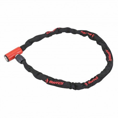 ANTIVOL VELO CHAINE A CLE DIAM 5,5mm L 1M NOIR  -SELECTION P2R-