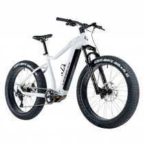 VELO ELECTRIQUE-VAE VTT FAT BIKE 26 LEADER FOX BRAGA 2024 BLANC 9V MOTEUR CENTRAL BAFANG M510 36V 95Nm BATTERIE 23,2Ah (20'' -