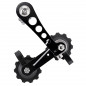 TENDEUR DE CHAINE - GUIDE VTT NOIR FIXATION SUR PATTE DERAILLEUR ARRIERE - 3700948292549