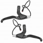 LEVIER DE FREIN VAE - E-BIKE ALU NOIR-ARGENT (LONGUEUR CABLE 300 mm) (PAIRE)  -P2R- - 3700948293058