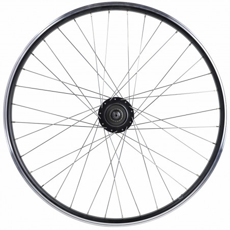 ROUE VTC PATIN 700 x 35 - 28" ER10 ARRIERE NOIR DOUBLE PAROI MOYEU NEXUS 7V 36 RAYONS INOX (SG-C30001-7R) - 3700948295724