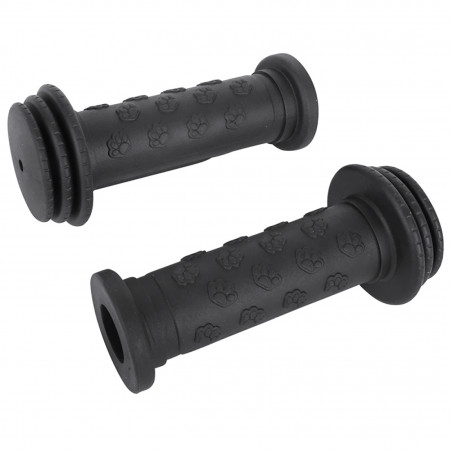 POIGNEE CITY ENFANT NOIR AVEC PROTECTION CHOC L100mm (PAIRE) DIAM 17.5 - 3700948299203