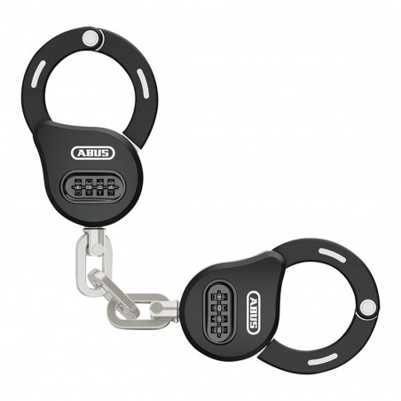 ANTIVOL VELO - TROTTINETTE A MENOTTE ABUS CHAIN CLAW A COMBINAISON LONGUEUR 100cm NOIR - 4003318959349