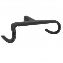 CINTRE ROUTE ITM CH1R CARBONE MAT L 44 EXTERIEUR (AXE-AXE 42cm) AVEC POTENCE INTEGREE L 110mm POUR PASSAGE CABLE INTERNE -