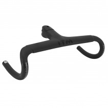 CINTRE ROUTE ITM CH1R CARBONE MAT L 44 EXTERIEUR (AXE-AXE 42cm) AVEC POTENCE INTEGREE L 120mm POUR PASSAGE CABLE INTERNE -