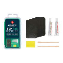 KIT REPARATION PADDLE WELDTITE PATCH PVC - BOITE (4 PATCHS PVC PRE-COUPEES   COLLE 2x7ml   2 SPATULES   1 PAPIER PONCE) AVEC