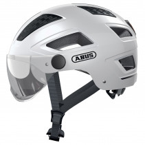 CASQUE VELO ADULTE ABUS URBAIN HYBAN 2.0 ACE BLANC POLAIRE ECLAIRAGE INTEGRE TAILLE  M (52-58cm) REGLAGE MOLETTE - 4003318869976