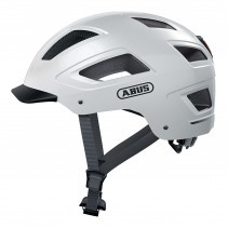 CASQUE VELO ADULTE ABUS URBAIN HYBAN 2.0 BLANC POLAIRE ECLAIRAGE INTEGRE TAILLE L (56-61cm) REGLAGE MOLETTE - 4003318869037