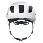 CASQUE VELO ADULTE ABUS URBAIN HYBAN 2.0 BLANC POLAIRE ECLAIRAGE INTEGRE TAILLE L (56-61cm) REGLAGE MOLETTE - 4003318869037