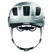 CASQUE VELO ADULTE ABUS URBAIN HYBAN 2.0 ARGENT ECLAIRAGE INTEGRE TAILLE XL (58-63cm) REGLAGE MOLETTE - 4003318869167
