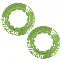ECROU DISQUE DE FREIN CENTER LOCK TRIPEAK ALUMINIUM ULTRA LEGER 7g VERT - SERRAGE INTERNE (VENDU A LA PAIRE) - 4710243294369