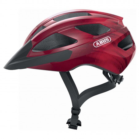 CASQUE VELO ADULTE ABUS ROUTE MACATOR ROUGE BORDEAUX TAILLE  M (52-58cm) REGLAGE MOLETTE - 4003318872372