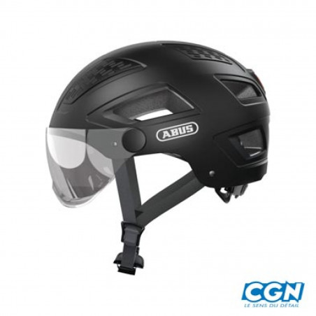 CASQUE URBAIN ABUS HYBAN 2.0 ACE NOIR ABS ECLAIRAGE INTEGRE AVEC REGLAGE OCCIPITAL T.M - 4003318869341