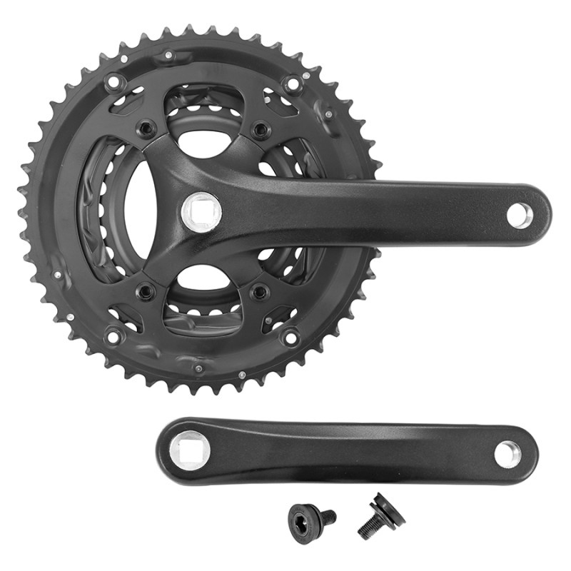 PEDALIER ROUTE P2R 8-9V. ALU NOIR 170mm 50-39-30 (BOITIER 116mm) PLATEAUX DEMONTABLES - 3700948300268