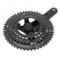PEDALIER ROUTE P2R 8-9V. ALU NOIR 170mm 50-39-30 (BOITIER 116mm) PLATEAUX DEMONTABLES - 3700948300268