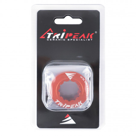 ECROU DISQUE DE FREIN CENTER LOCK TRIPEAK ALUMINIUM ULTRA LEGER 7g ORANGE - SERRAGE INTERNE (VENDU A LA PAIRE) - 4710243294383