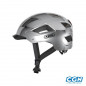 CASQUE URBAIN ABUS HYBAN 2.0 ARGENT ABS ECLAIRAGE INTEGRE AVEC REGLAGE OCCIPITAL T.L - 4003318401978
